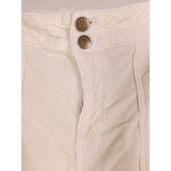 Pilcro by Anthropologie Corduroy Utility Pants Size 31 Ivory Cream Straight Leg - Picture 9 of 16